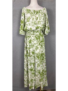 Welove Fashion Women's Off-Shoulders Wide Leg One Piece Romper Multi Size XL NWT